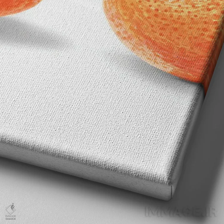 تابلو نارنجی هرمس اثر الیزاوتا مولچانووا - نمای نزدیک بافت بوم