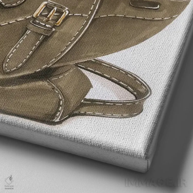 تابلو خروس با رالف لورن اثر الیزاوتا مولچانووا - نمای نزدیک بافت بوم