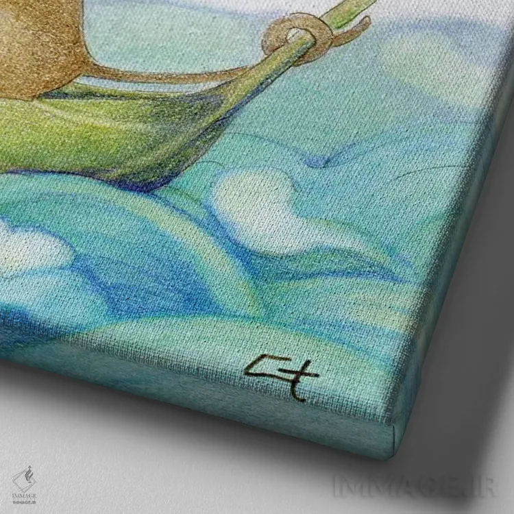 تابلو نور راهنمای خود را دنبال کن اثر مایت فلای آرت اند ایلاستریشن (استودیو طراحی و تصویرگری) - نمای نزدیک بافت بوم