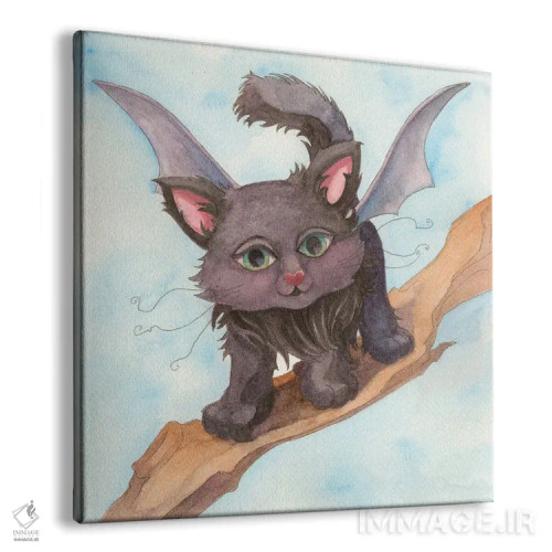 تابلو گربهخفاشی اثر مایت فلای آرت اند ایلاستریشن (استودیو طراحی و تصویرگری) - نمای پرسپکتیو محصول