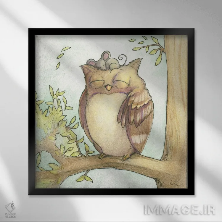 تابلو دوستی به شجاعت نیاز دارد اثر مایت فلای آرت اند ایلاستریشن (استودیو طراحی و تصویرگری) - نمای قابدار مشکی