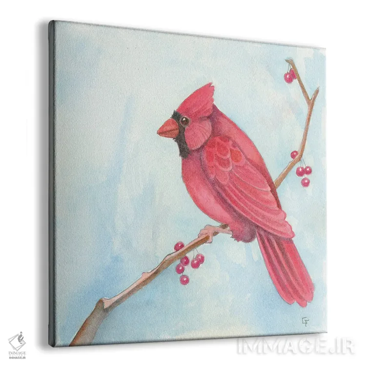 تابلو کارباورال (پرنده) اثر مایت فلای آرت اند ایلاستریشن (استودیو طراحی و تصویرگری) - نمای پرسپکتیو محصول