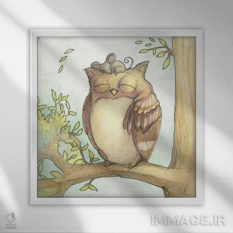 تابلو دوستی به شجاعت نیاز دارد اثر مایت فلای آرت اند ایلاستریشن (استودیو طراحی و تصویرگری) - نمای قابدار سفید