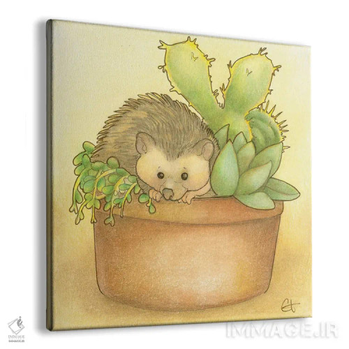 تابلو بوته و قایمباشک اثر مایت فلای آرت اند ایلاستریشن (استودیو طراحی و تصویرگری) - نمای پرسپکتیو محصول