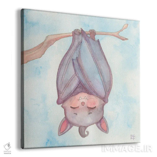 تابلو خفاش خوابآلود اثر مایت فلای آرت اند ایلاستریشن (استودیو طراحی و تصویرگری) - نمای پرسپکتیو محصول