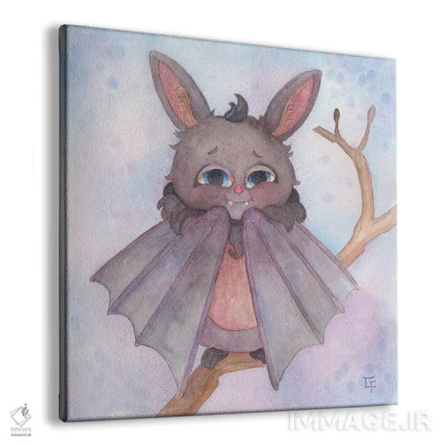 تابلو خفاش بغلکردنی اثر مایت فلای آرت اند ایلاستریشن (استودیو طراحی و تصویرگری) - نمای پرسپکتیو محصول