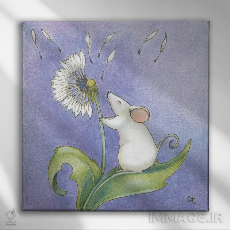 تابلو آرزوهای کوچک اثر مایت فلای آرت اند ایلاستریشن (استودیو طراحی و تصویرگری) - نمای روبهرو روی دیوار