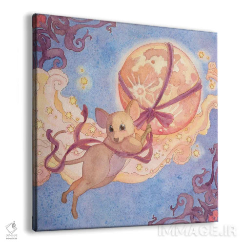 تابلو اگر ماه... اثر مایت فلای آرت اند ایلاستریشن (استودیو طراحی و تصویرگری) - نمای پرسپکتیو محصول