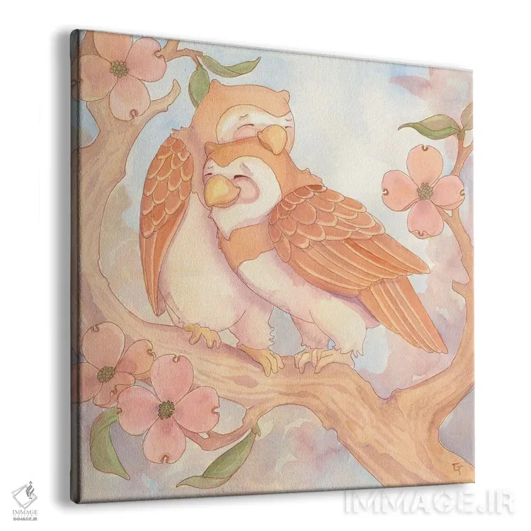 تابلو همه آنچه به آن نیاز داری عشق است (بازی واژه با جغد) اثر مایت فلای آرت اند ایلاستریشن (استودیو طراحی و تصویرگری) - نمای پرسپکتیو محصول