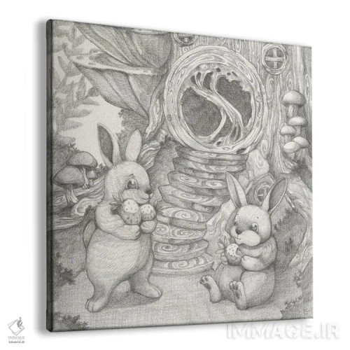 تابلو میانوعده توتفرنگی اثر مایت فلای آرت اند ایلاستریشن (استودیو طراحی و تصویرگری) - نمای پرسپکتیو محصول