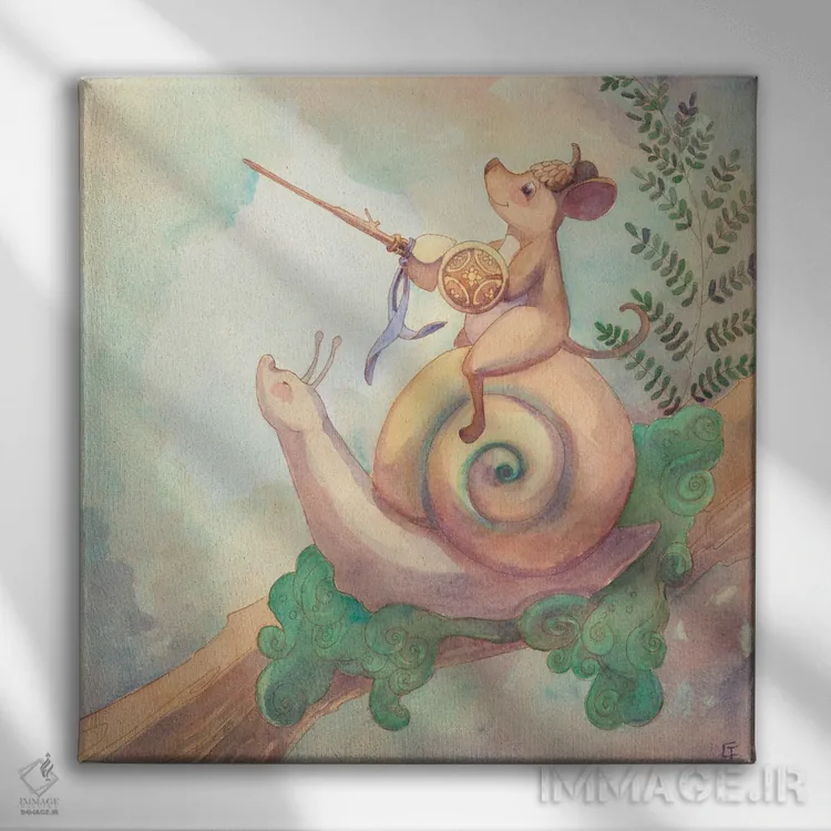 تابلو بیایید برویم اثر مایت فلای آرت اند ایلاستریشن (استودیو طراحی و تصویرگری) - نمای روبهرو روی دیوار