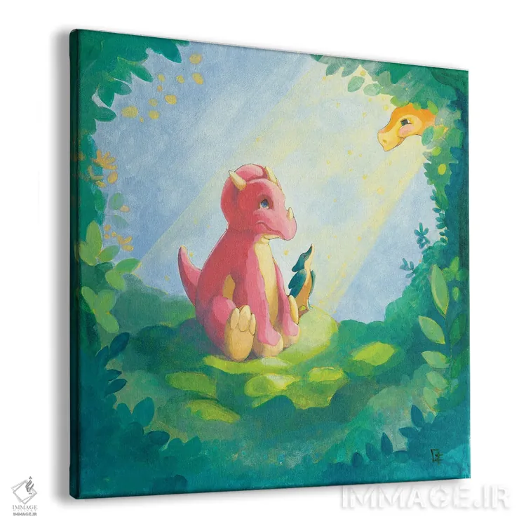 تابلو سهشاخ بغلکردنی اثر مایت فلای آرت اند ایلاستریشن (استودیو طراحی و تصویرگری) - نمای پرسپکتیو محصول