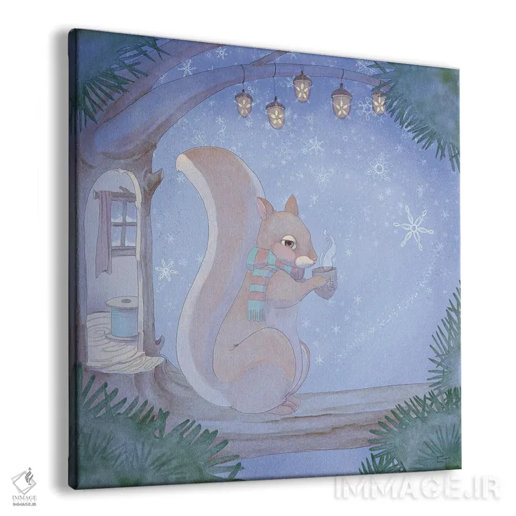 تابلو سنجاب دنج اثر مایت فلای آرت اند ایلاستریشن (استودیو طراحی و تصویرگری) - نمای پرسپکتیو محصول