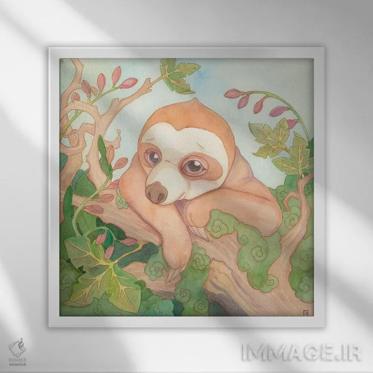 تابلو زمان گرفتن (صرف کردن وقت) اثر مایت فلای آرت اند ایلاستریشن (استودیو طراحی و تصویرگری) - نمای قابدار سفید