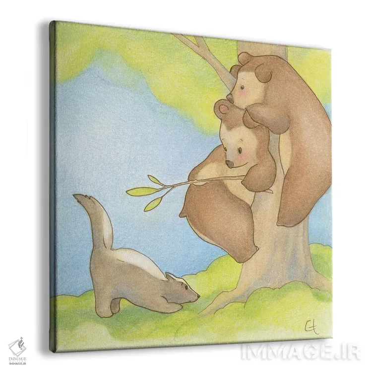 تابلو شجاعان شانس میآورند اثر مایت فلای آرت اند ایلاستریشن (استودیو طراحی و تصویرگری) - نمای پرسپکتیو محصول