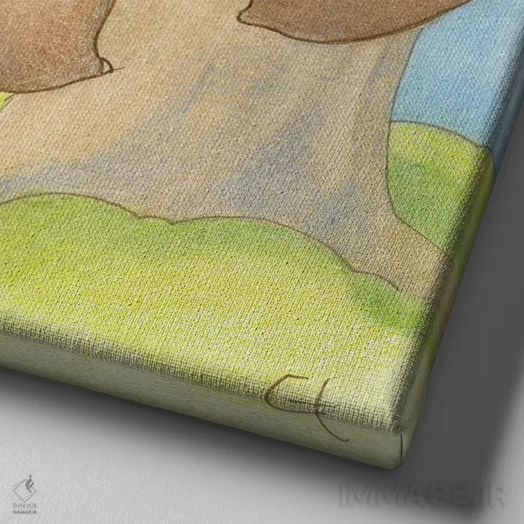 تابلو شجاعان شانس میآورند اثر مایت فلای آرت اند ایلاستریشن (استودیو طراحی و تصویرگری) - نمای نزدیک بافت بوم