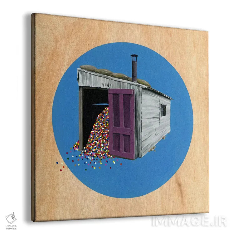 تابلو آلونک ۲ اثر فیموس ون دد (هنرمند معاصر با نام مستعار) - نمای پرسپکتیو محصول