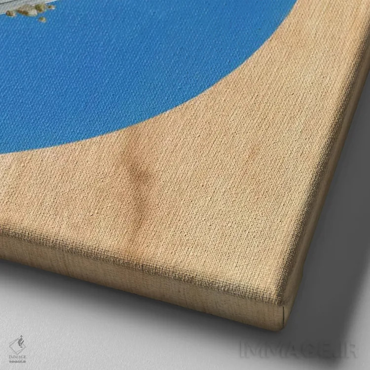 تابلو آلونک ۲ اثر فیموس ون دد (هنرمند معاصر با نام مستعار) - نمای نزدیک بافت بوم