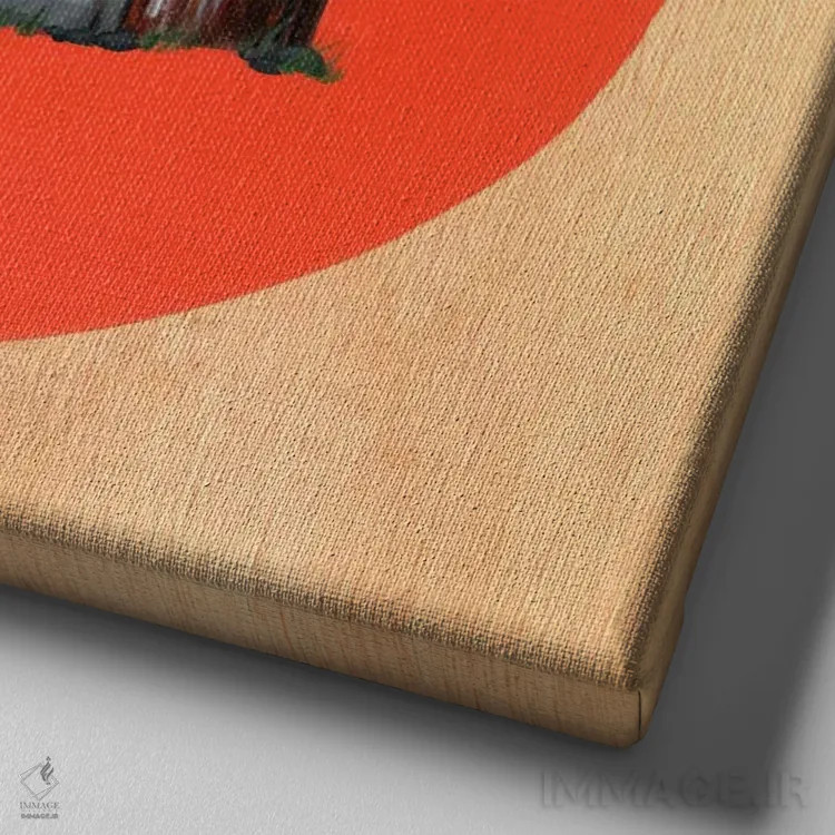 تابلو آلونک ۳ اثر فیموس ون دد (هنرمند معاصر با نام مستعار) - نمای نزدیک بافت بوم