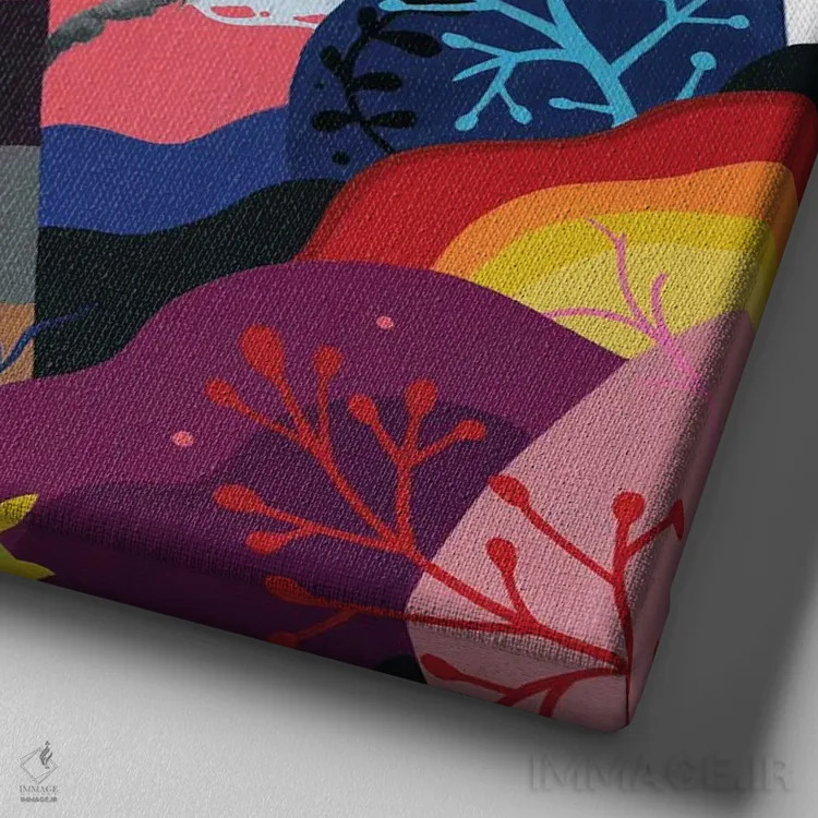 تابلو اهرام (هرم) اثر فیموس ون دد (هنرمند معاصر با نام مستعار) - نمای نزدیک بافت بوم