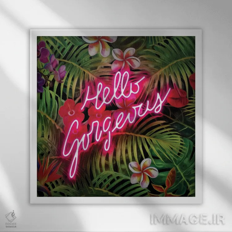 تابلو سلام خوشگل اثر فرانک آموروسو - نمای قابدار سفید