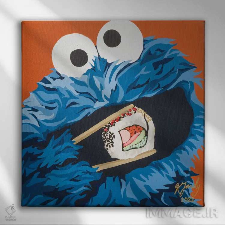 تابلو C برای رول کالیفرنیا (سوشی) اثر کریستین فاردی - نمای روبهرو روی دیوار
