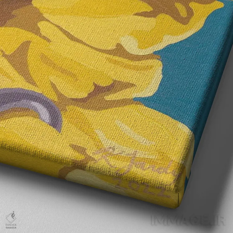 تابلو روزهای بد برای همه پیش میآید اثر کریستین فاردی - نمای نزدیک بافت بوم