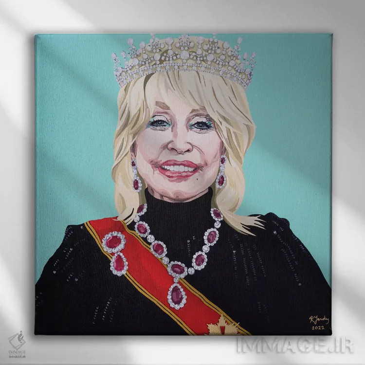 تابلو دالی، واقعاً یک ملکه اثر کریستین فاردی - نمای روبهرو روی دیوار