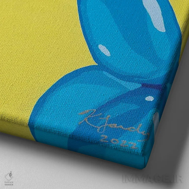 تابلو حیوانات مهمانی اثر کریستین فاردی - نمای نزدیک بافت بوم