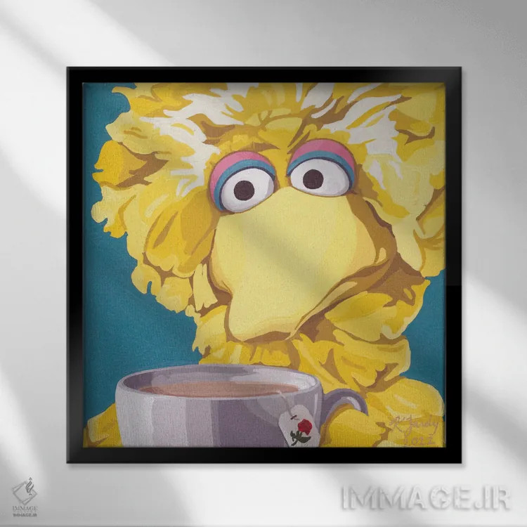 تابلو روزهای بد برای همه پیش میآید اثر کریستین فاردی - نمای قابدار مشکی