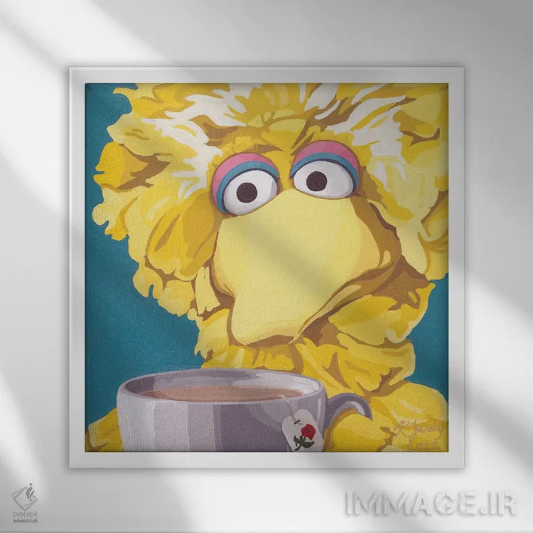 تابلو روزهای بد برای همه پیش میآید اثر کریستین فاردی - نمای قابدار سفید