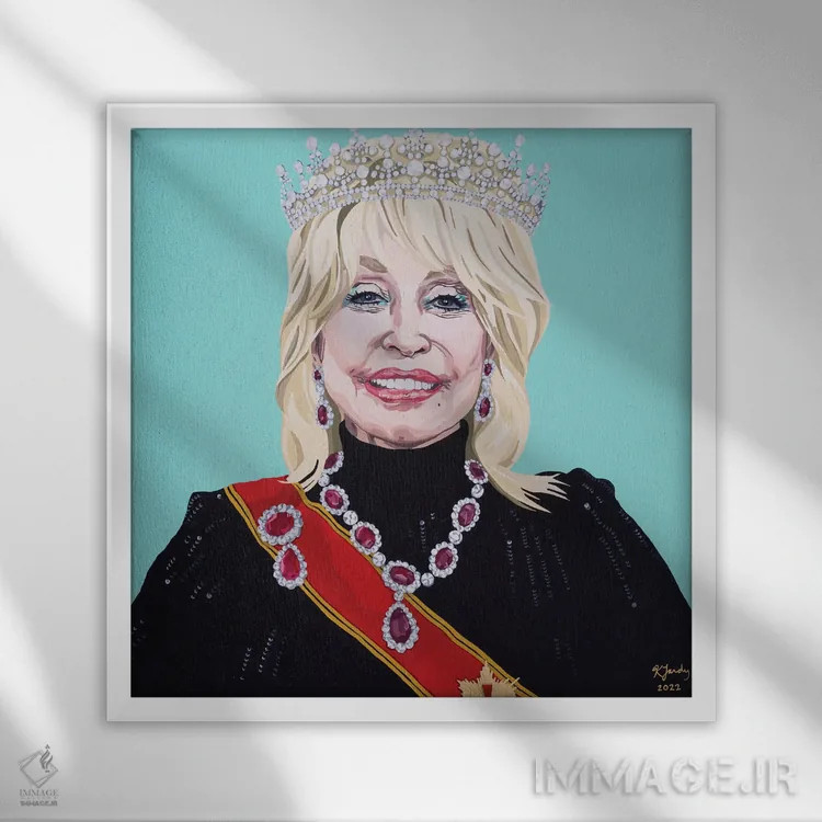 تابلو دالی، واقعاً یک ملکه اثر کریستین فاردی - نمای قابدار سفید