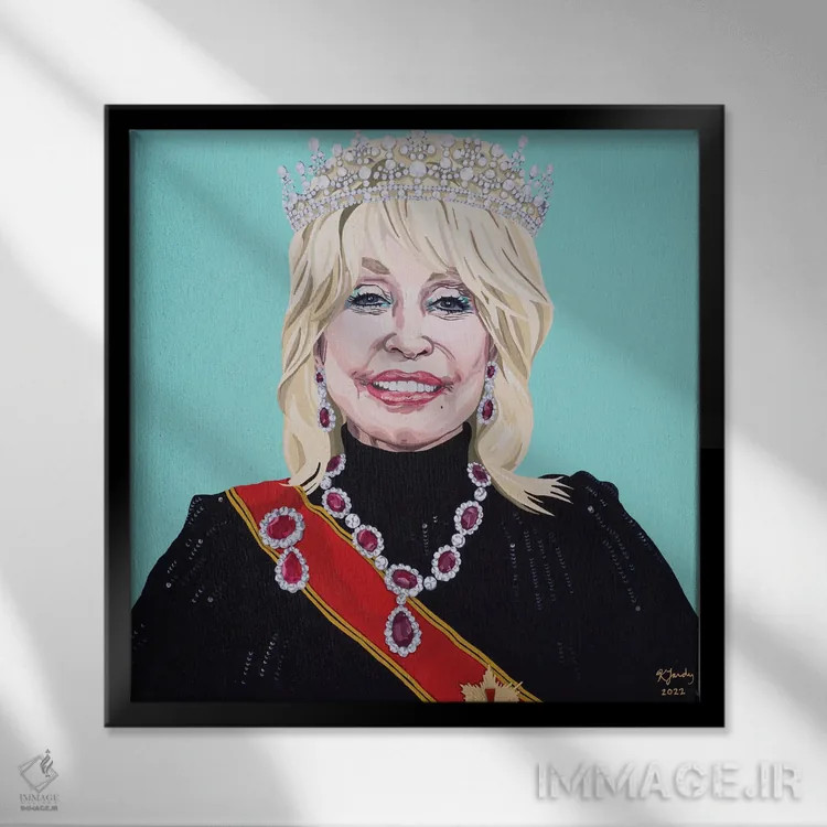 تابلو دالی، واقعاً یک ملکه اثر کریستین فاردی - نمای قابدار مشکی