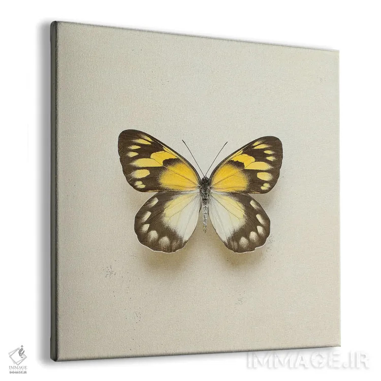 تابلو پروانهٔ طلایی دلیا اثر آلیسون فنل - نمای پرسپکتیو محصول