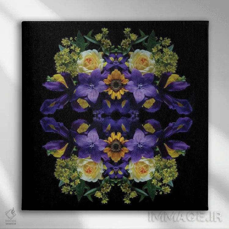 تابلو گلهای باغ عدن اثر آلیسون فنل - نمای روبهرو روی دیوار