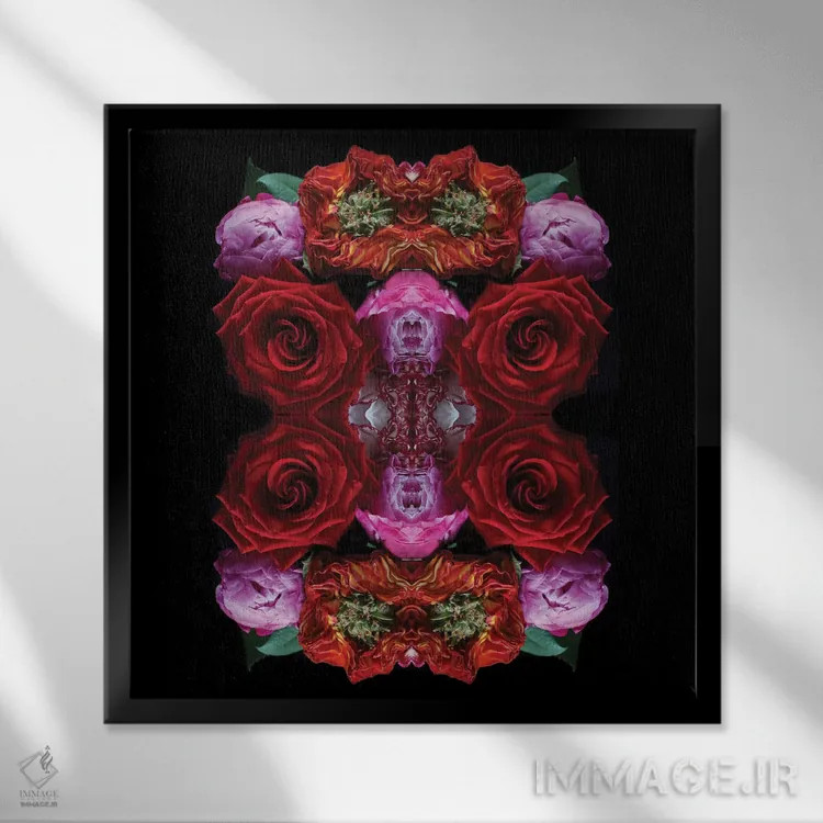 تابلو بهشت گلبرگها اثر آلیسون فنل - نمای قابدار مشکی