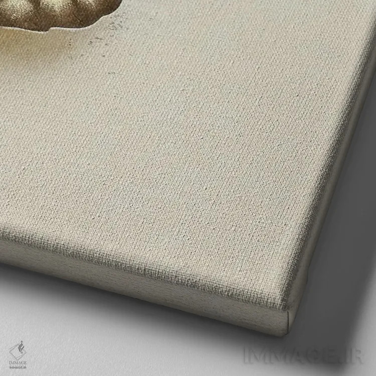 تابلو پروانهٔ طلایی دلیا اثر آلیسون فنل - نمای نزدیک بافت بوم