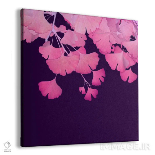 تابلو جینکو بیلوبا صورتی ۳ اثر آلیسون فنل - نمای پرسپکتیو محصول