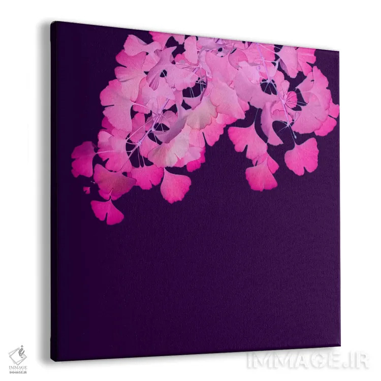 تابلو جینکو بیلوبا صورتی ۱ اثر آلیسون فنل - نمای پرسپکتیو محصول