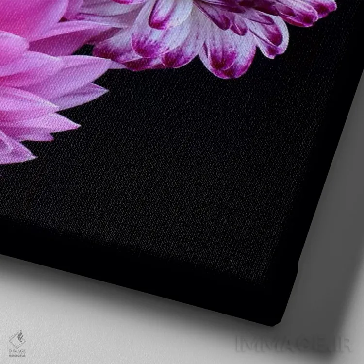 تابلو آینهٔ کوکب صورتی اثر آلیسون فنل - نمای نزدیک بافت بوم