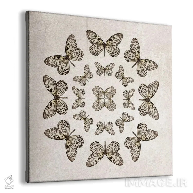 تابلو دایرههای پروانه "کاغذ برنجی" اثر آلیسون فنل - نمای پرسپکتیو محصول