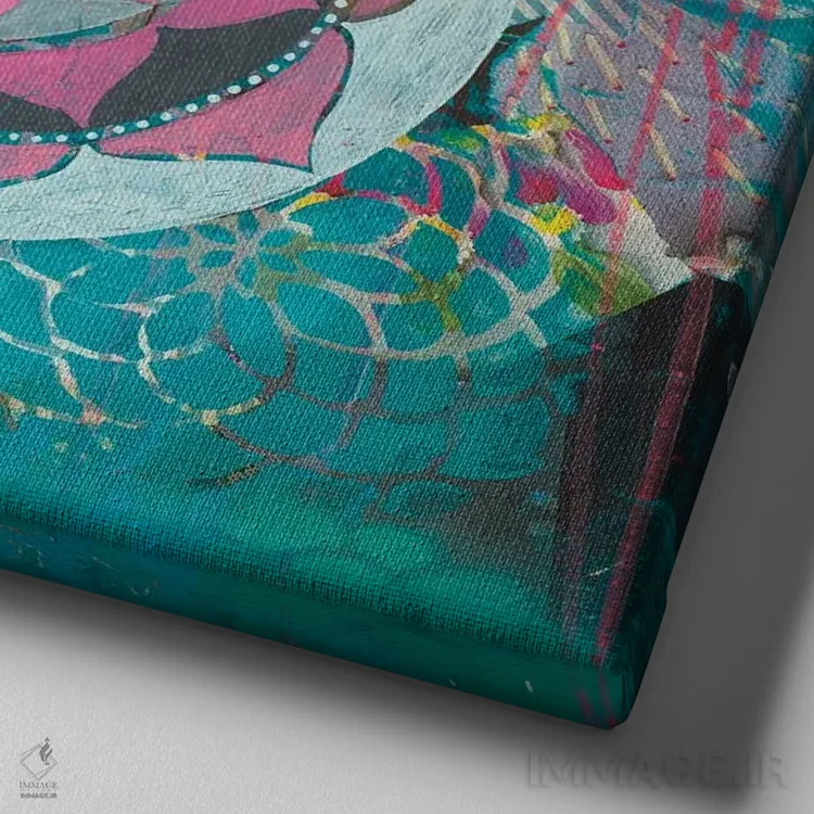 تابلو گرد ستارهای ۲ اثر فِیث ایوانز-سیلز - نمای نزدیک بافت بوم