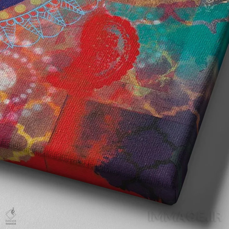 تابلو کروی تیره اثر فِیث ایوانز-سیلز - نمای نزدیک بافت بوم