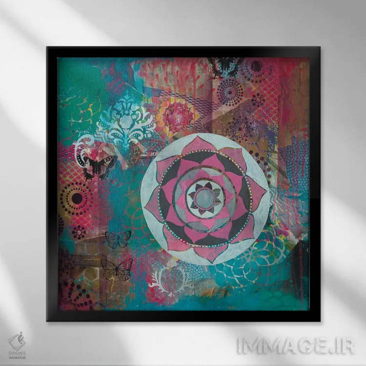 تابلو گرد ستارهای ۲ اثر فِیث ایوانز-سیلز - نمای قابدار مشکی