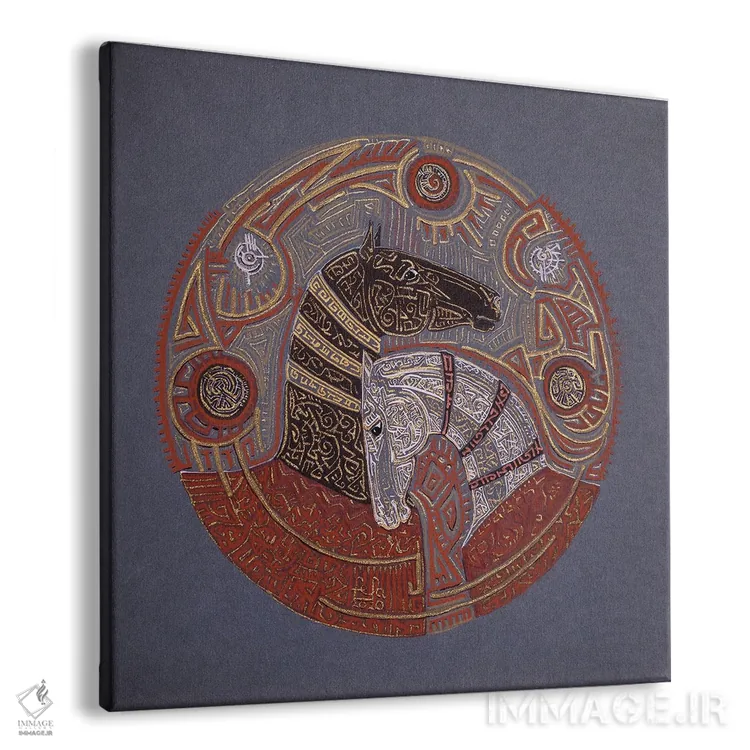 تابلو خانواده آخالتکه (نژاد اسب) اثر فافا کورولوا - نمای پرسپکتیو محصول