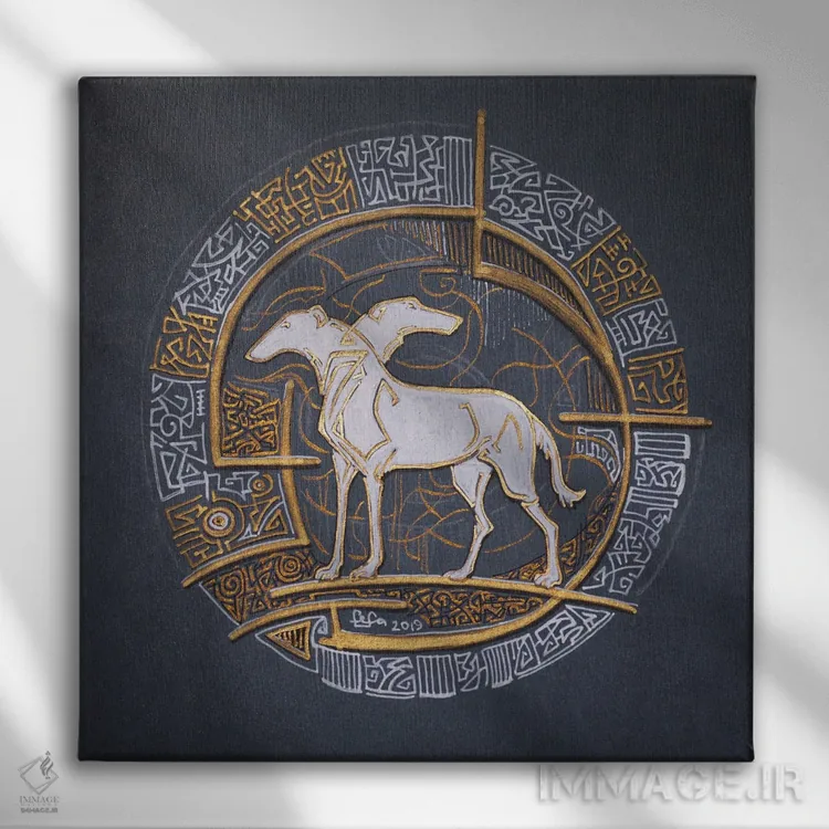 تابلو گمشده در زمان اثر فافا کورولوا - نمای روبهرو روی دیوار