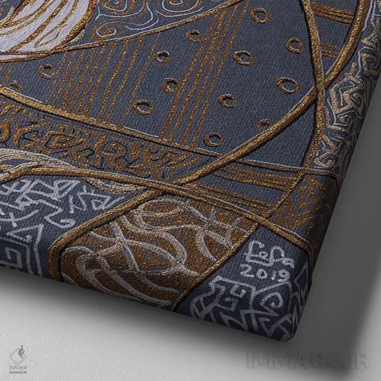 تابلو خبر خوب اثر فافا کورولوا - نمای نزدیک بافت بوم