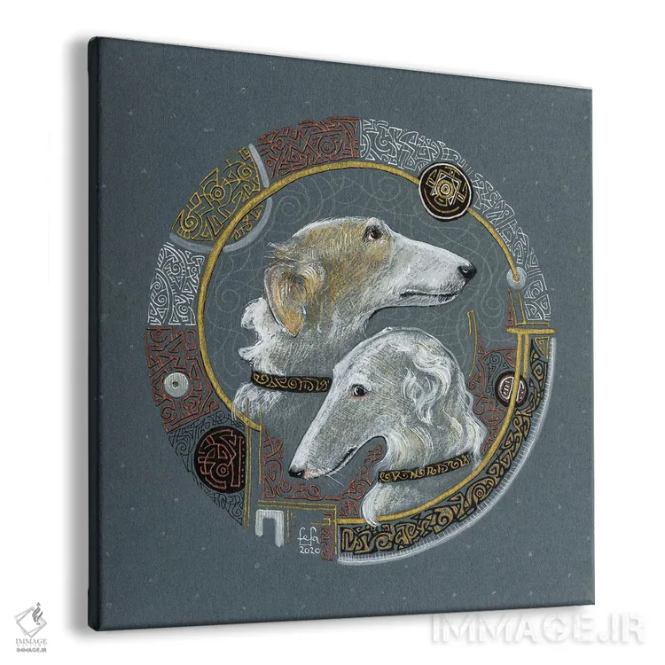 تابلو خانواده بورزوی روسی (نژاد سگ) اثر فافا کورولوا - نمای پرسپکتیو محصول