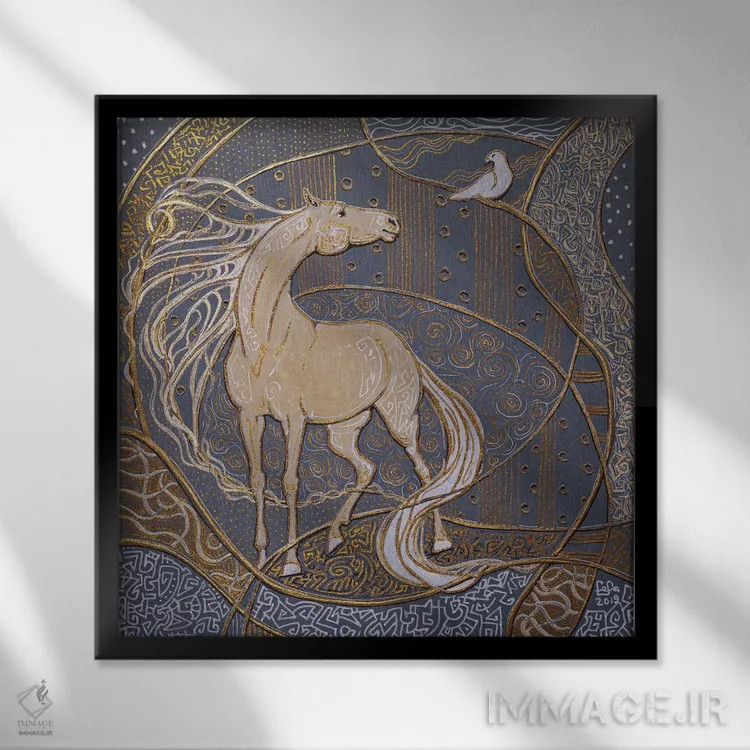 تابلو خبر خوب اثر فافا کورولوا - نمای قابدار مشکی