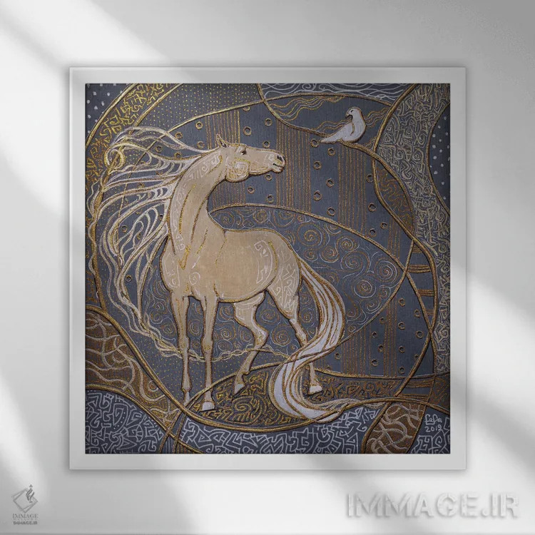 تابلو خبر خوب اثر فافا کورولوا - نمای قابدار سفید